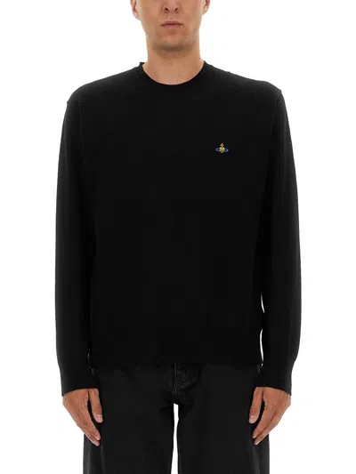 Vivienne Westwood Jersey With Logo In Black