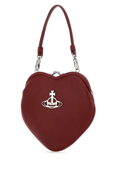Vivienne Westwood Women Red Synthetic Leather Belle Heart Handbag