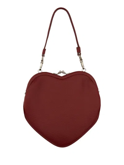Vivienne Westwood Women Red Synthetic Leather Belle Heart Handbag
