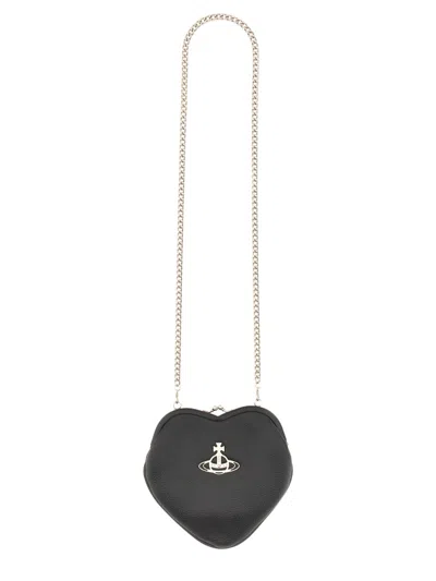 Vivienne Westwood Borsa Belle Heart Frame In Black