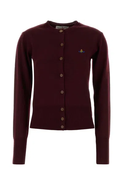 Vivienne Westwood Wool Cardigan With Long Sleeves And Crew Neck