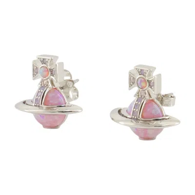 Vivienne Westwood Franca Earrings In Pink
