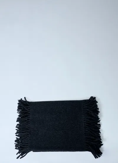 Acne Studios Men Fringe Wool Scarf In Brown