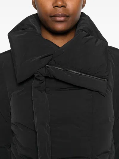 Rick Owens Contemporary Padded Jackets High Collar In Black