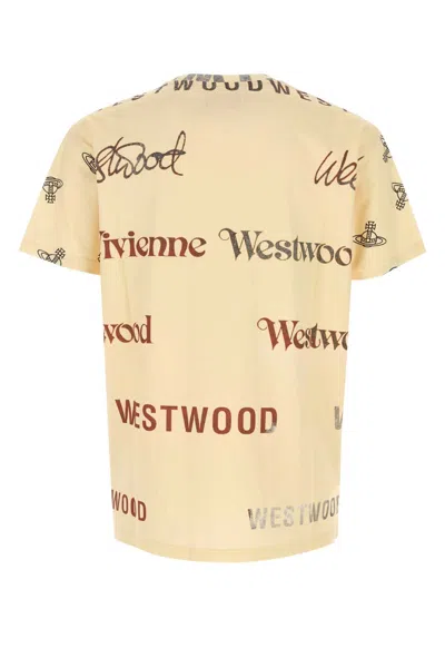 Vivienne Westwood Beige Crewneck Printed T-shirt In Nude