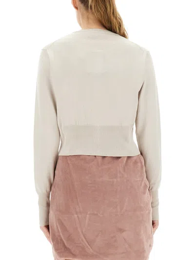 Vivienne Westwood Cardigan Bea In Misto Cotone Sabbia Donna