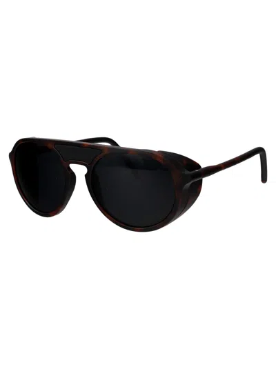 Vuarnet Matte Havana Grey Injectate Sunglasses In Black