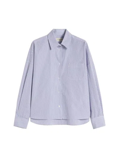 Weekend Max Mara Oversized Poplin Shirt In Blue