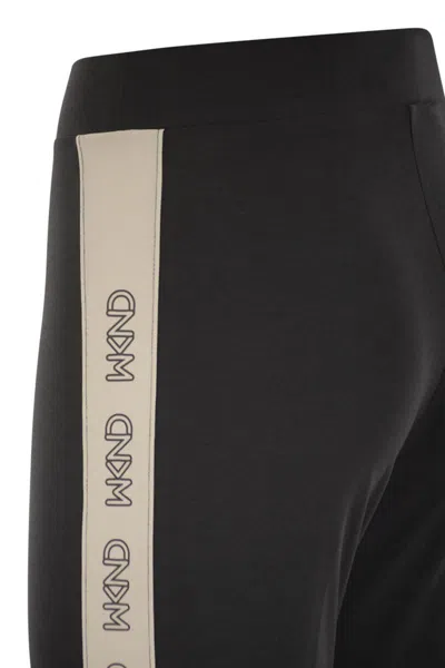 Weekend Max Mara Basilio Technical Jersey Leggings In Black
