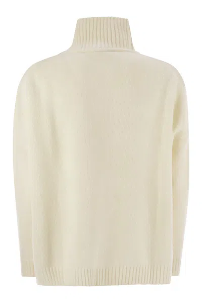 Weekend Max Mara Borgia Wool Turtleneck Sweater In Neutral
