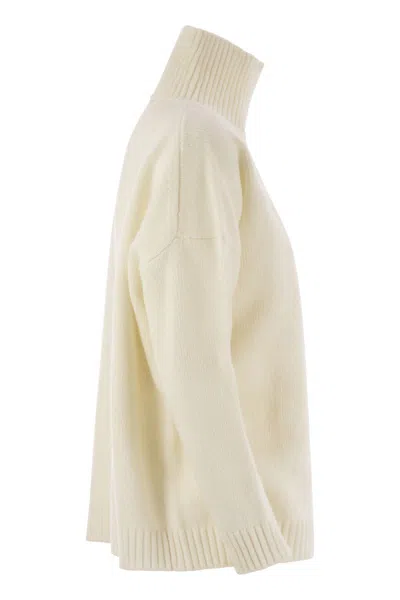 Weekend Max Mara Borgia Wool Turtleneck Sweater In Neutral