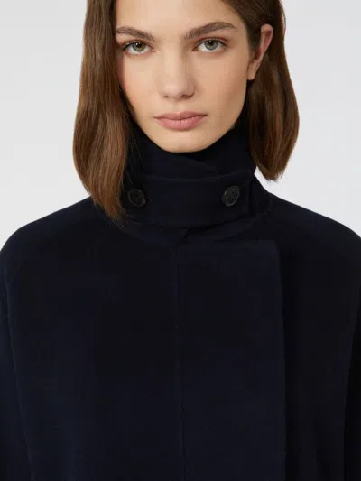 Weekend Max Mara Carella Navy Short Cloth Jacket In Black