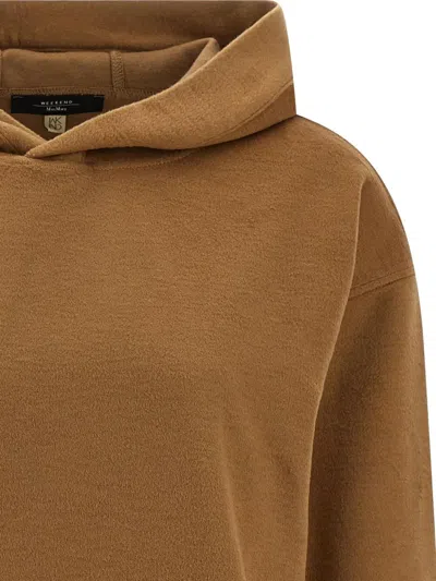 Weekend Max Mara Hoodie With Drawstring By Oscuri In Brown