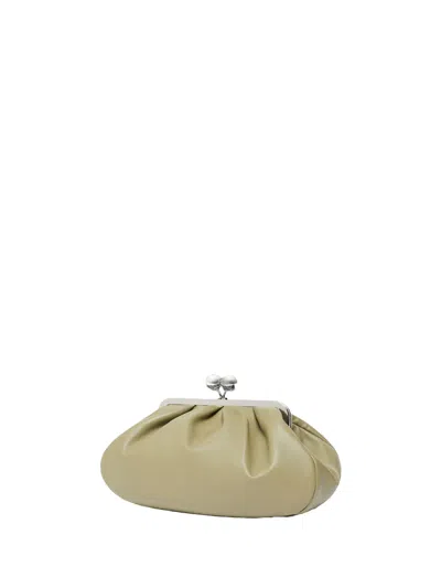 Weekend Max Mara Deconstructed Medium Leather Pasticcino Bag In Green