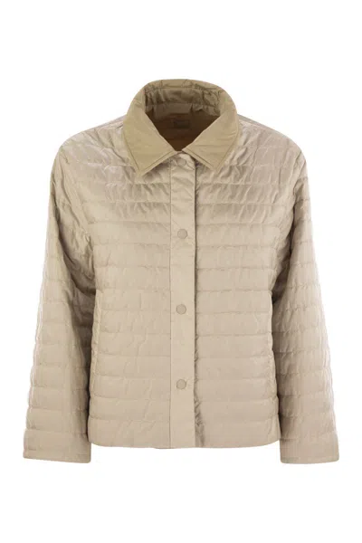 Weekend Max Mara Mimma Reversible Taffeta Jacket In Brown