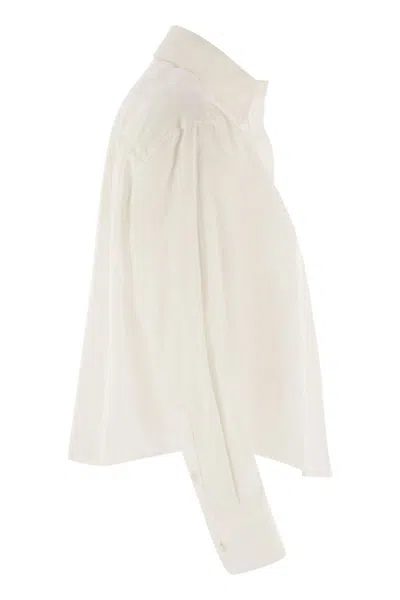 Weekend Max Mara Nuoro - Cotton Oxford Shirt In Neutral