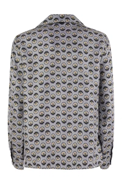 Weekend Max Mara Oncia Shirt Light Blue In Gray