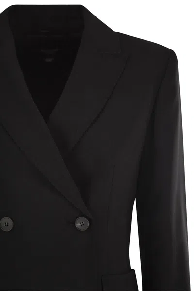 Weekend Max Mara Double Breasted Blazer In Black