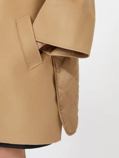 Weekend Max Mara Rufo Single-breasted Wool Coat In Brown
