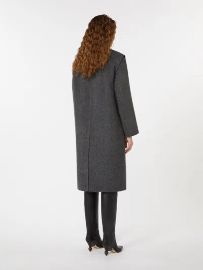 Weekend Max Mara Double-breasted Wool Coat In Gray