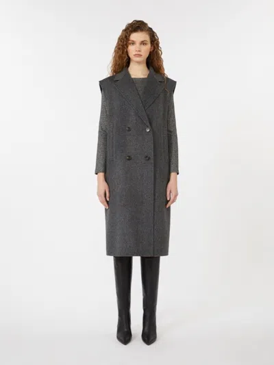 Weekend Max Mara Double-breasted Wool Coat In Gray