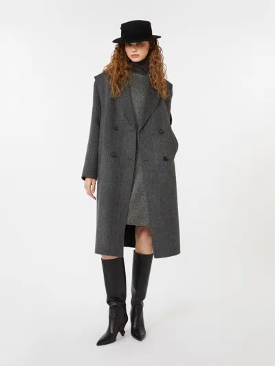 Weekend Max Mara Double-breasted Wool Coat In Gray