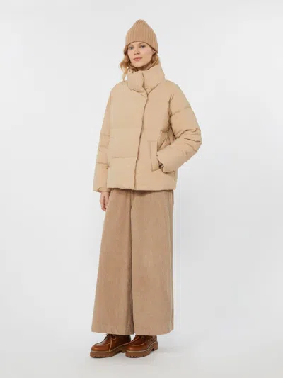 Weekend Max Mara Cropped Cotton Velvet Trousers In Brown