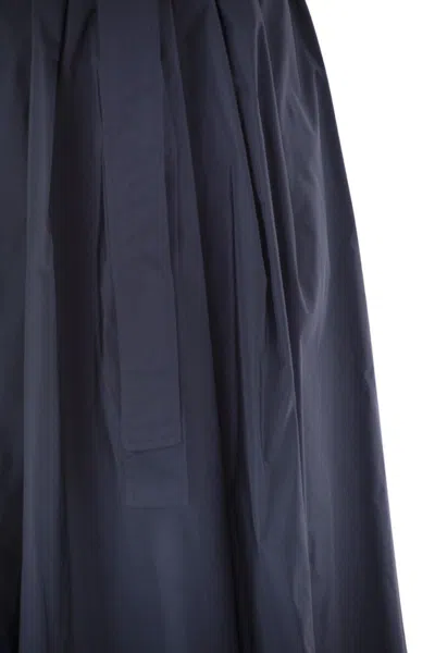 Weekend Max Mara Taffeta Tie-belt Midi Skirt In Blue