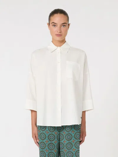 Weekend Max Mara Zavorra Natural Overall Shirt In White