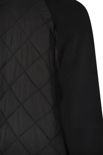 Weekend Max Mara Quilted Wool Double-breasted Coat In Black