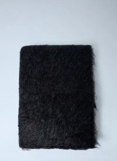 Acne Studios Women Fringed Wool-blend Scarf In Black