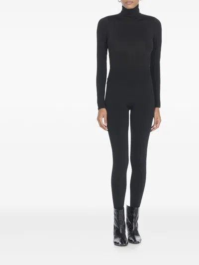 Wolford Black Poliammide Trousers In Black