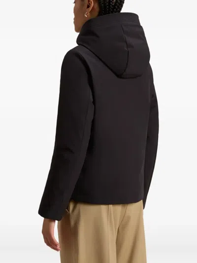 Woolrich "firth Down" Short Parka In Black