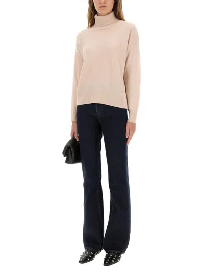 Woolrich Turtleneck Knitwear Long Sleeves In Pink