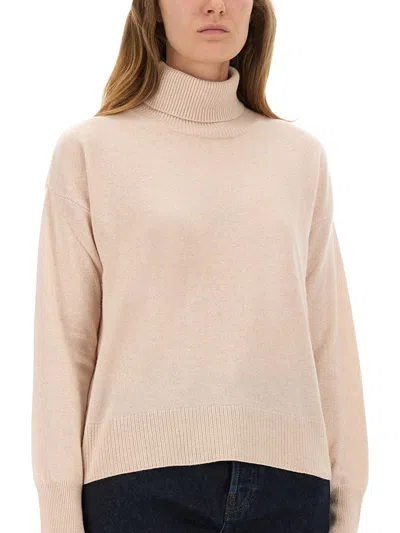 Woolrich Turtleneck Knitwear Long Sleeves In Pink