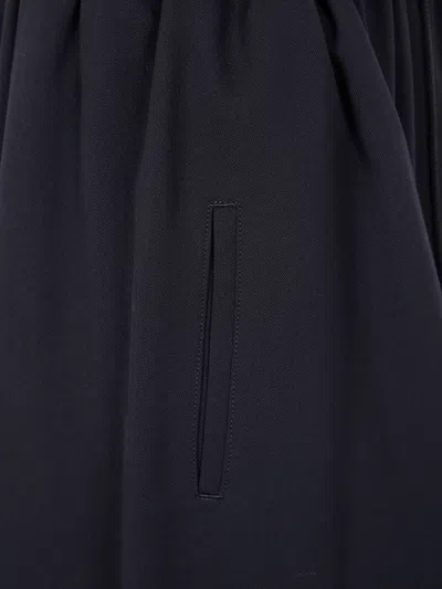 Y's Elastic-waist Wool Trousers In Black