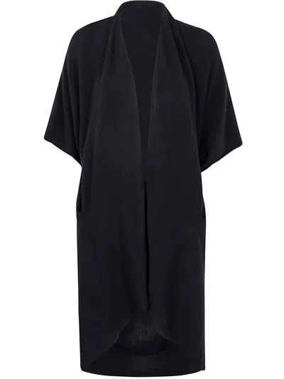 Y's Short-sleeve Draped Cardigan In Black
