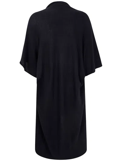 Y's Short-sleeve Draped Cardigan In Black