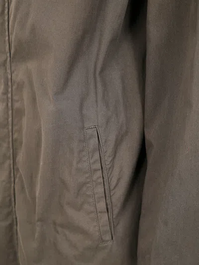 Y's Hoodie Twill Coat In Brown