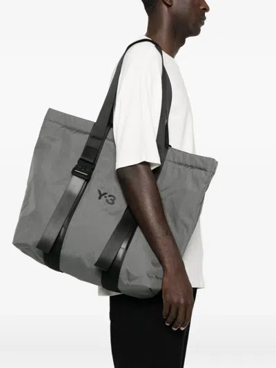 Y-3 Versatile Tote Bag Adjustable Strap In Gray