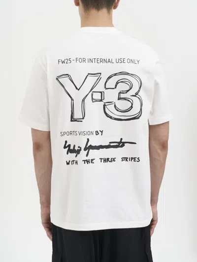Y-3 Cotton Merch T-shirt In White