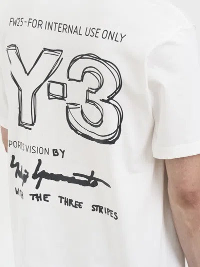 Y-3 Cotton Merch T-shirt In White