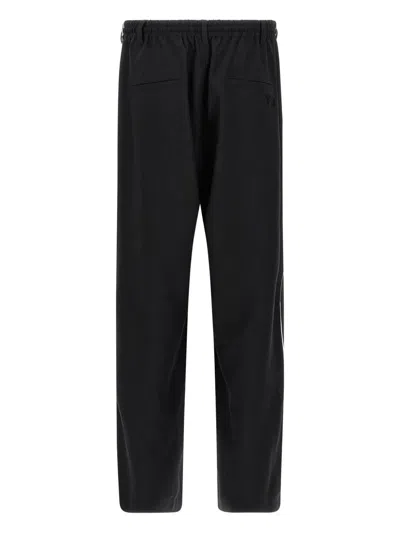 Y-3 Drawstring Trousers With Side Stripes In Black