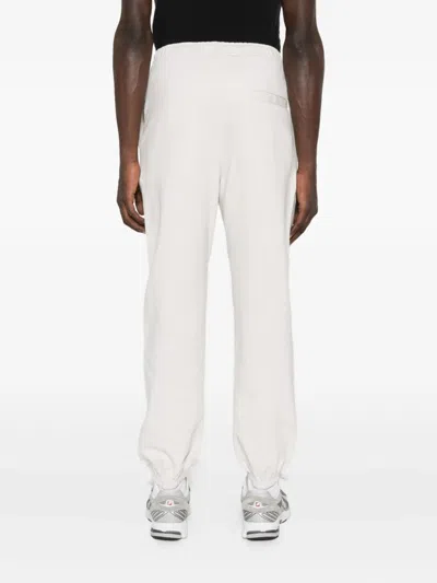 Y-3 Relaxed Fit Cotton-blend Jogger Pants With Subtle Logo In White