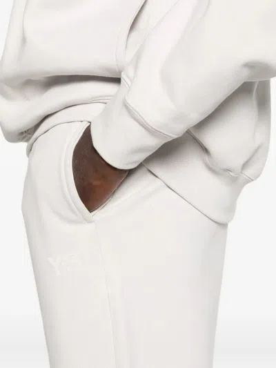 Y-3 Relaxed Fit Cotton-blend Jogger Pants With Subtle Logo In White