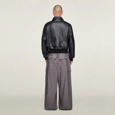 Y-3 Leather Jacket In Black
