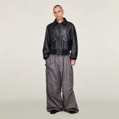 Y-3 Leather Jacket In Black