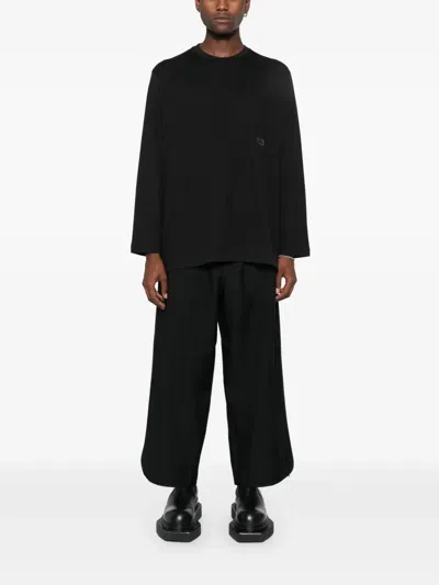 Y-3 Adidas Loose Fit Long Sleeve T-shirt Clothing In Black