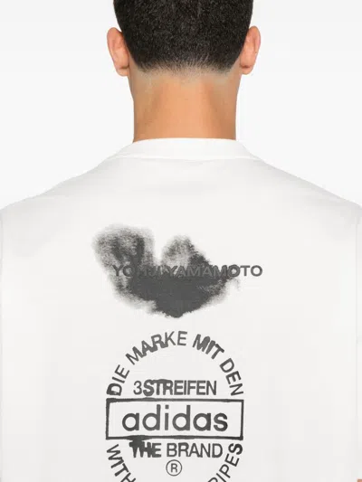 Y-3 Logo Cotton T-shirt In White