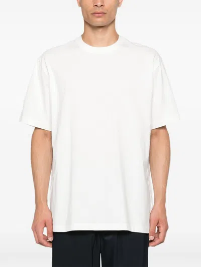 Y-3 Logo Cotton T-shirt In White